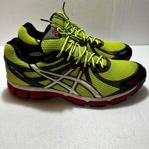 Asics GT-2000 Mens Size 12 Green white red Athletic Running Shoes Sneakers